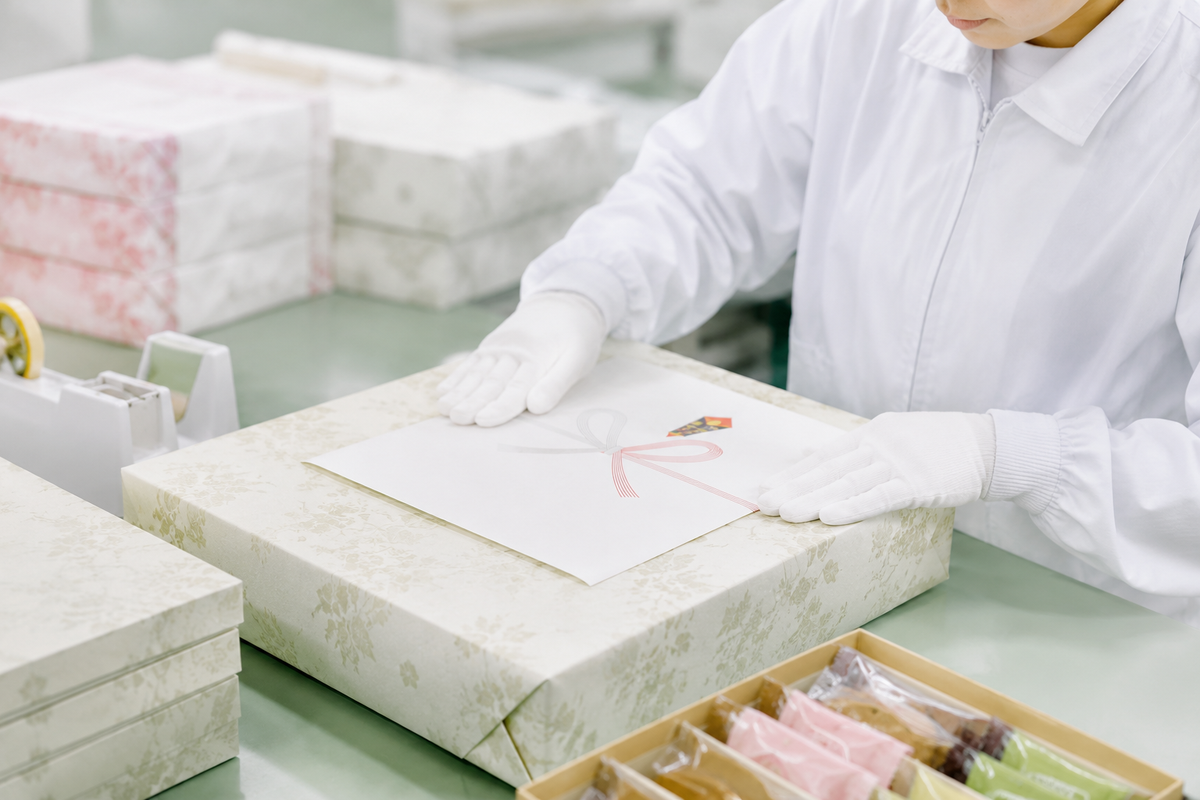 商品の袋詰めや箱詰めを行うセット梱包作業