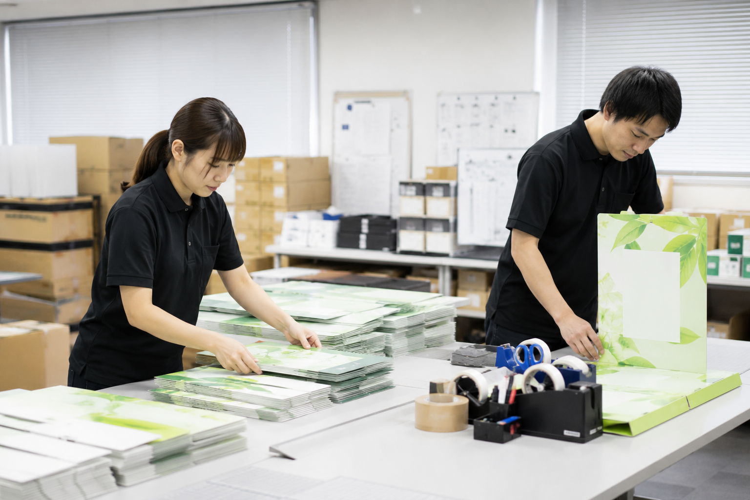 販促物や店頭什器を扱うディスプレイ作業